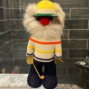 1980s Vintage Fufel Plush Felt Doll “Golfer” excellent condition
